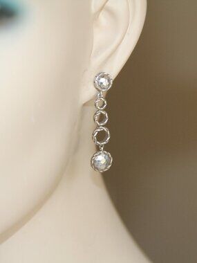 John Hardy Sterling Silver Dangle Drop Earrings. Gorgeous